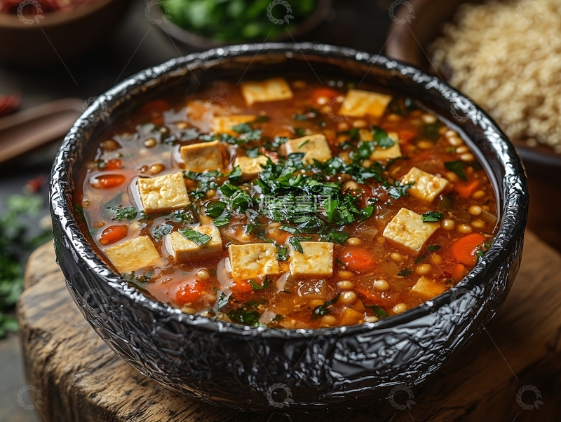 高清大图下载【趣麦麦图】红汤豆腐1