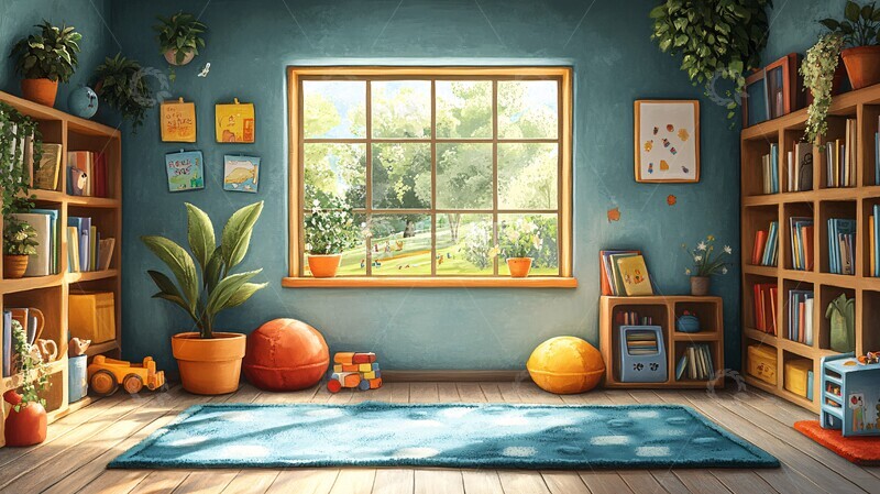 高清大图下载【趣麦麦图】幼儿园故事角场景2