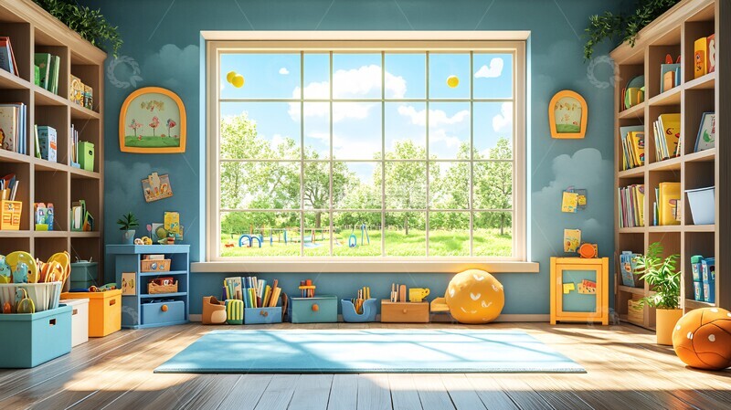 高清大图下载【趣麦麦图】幼儿园故事角场景1