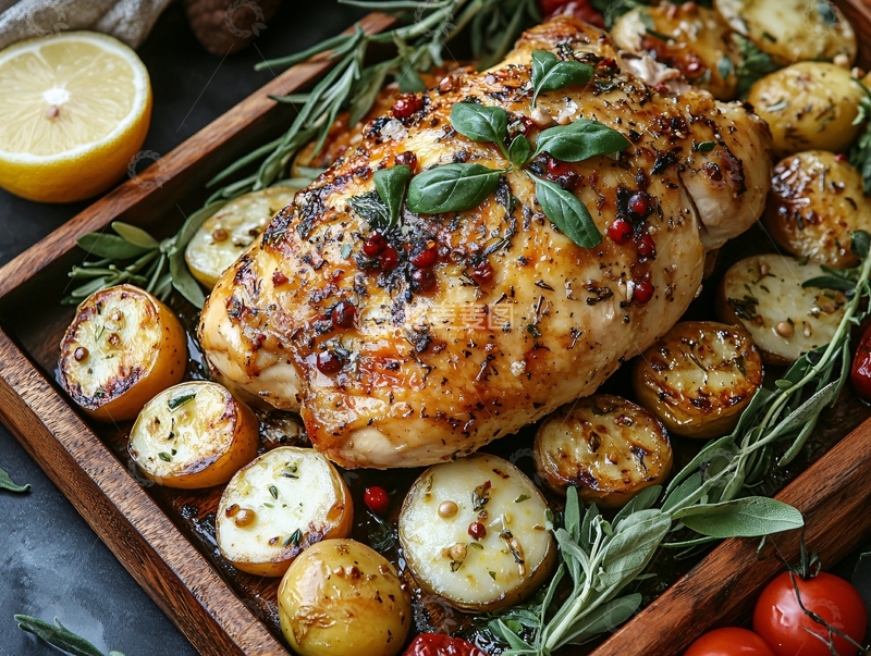 高清大图下载【趣麦麦图】烘烤鸡胸