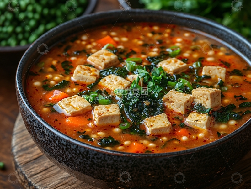 高清大图下载【趣麦麦图】红汤豆腐