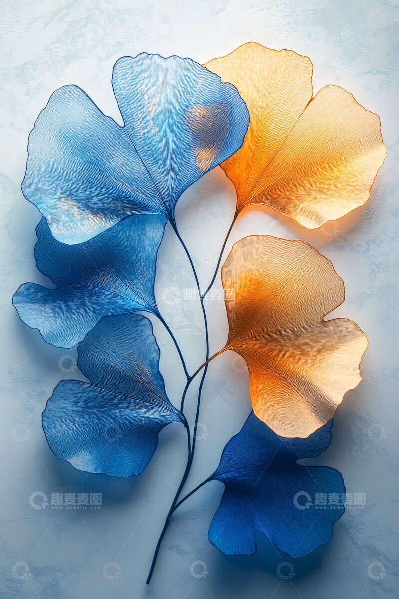 玻璃银杏叶玻璃银杏叶子3