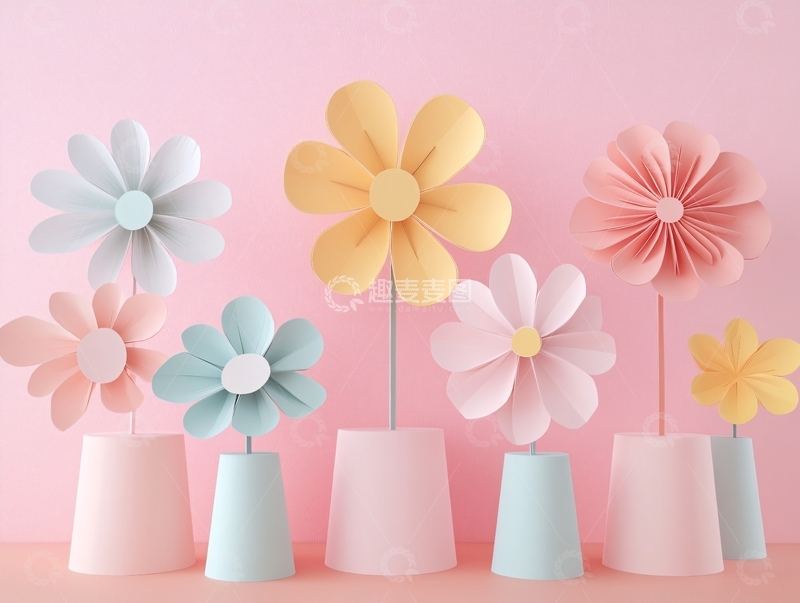 高清大图下载【趣麦麦图】创意纸花1