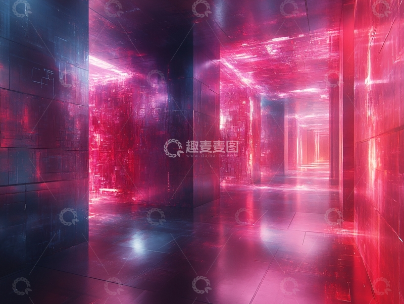 高清大图下载【趣麦麦图】科幻灯光走廊59