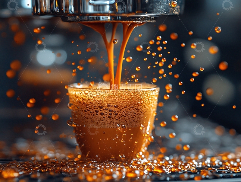 高清大图下载【趣麦麦图】咖啡香气与水滴