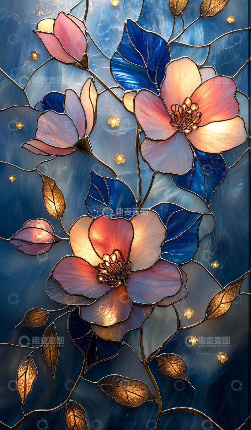 高清大图下载【趣麦麦图】花纹玻璃设计1