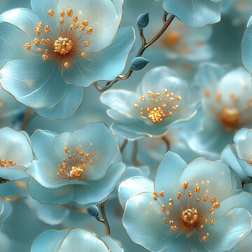 翠绿金黄马兰花朵2