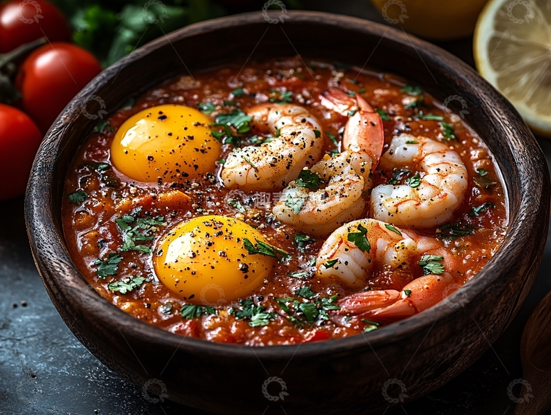 高清大图下载【趣麦麦图】番茄虾锅
