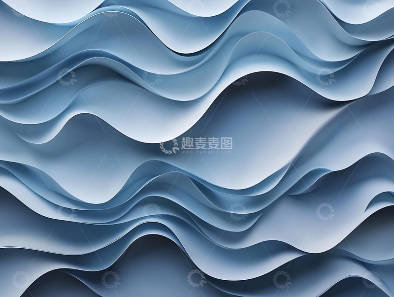 高清大图下载【趣麦麦图】波浪立体纹理2