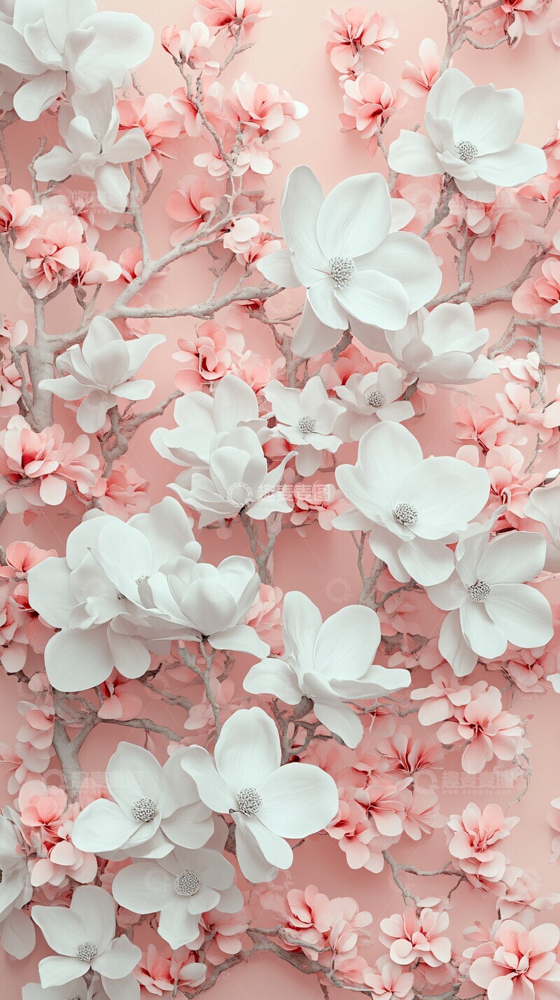 高清大图下载【趣麦麦图】玉兰花海玉兰花海粉色