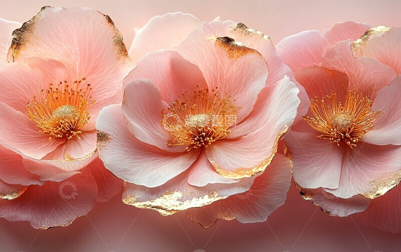 高清大图下载【趣麦麦图】金叶抽象花卉1