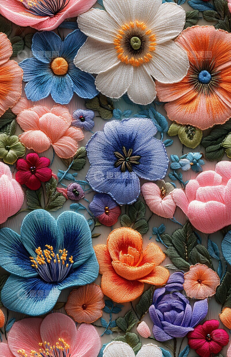 高清大图下载【趣麦麦图】刺绣花纹衬衫