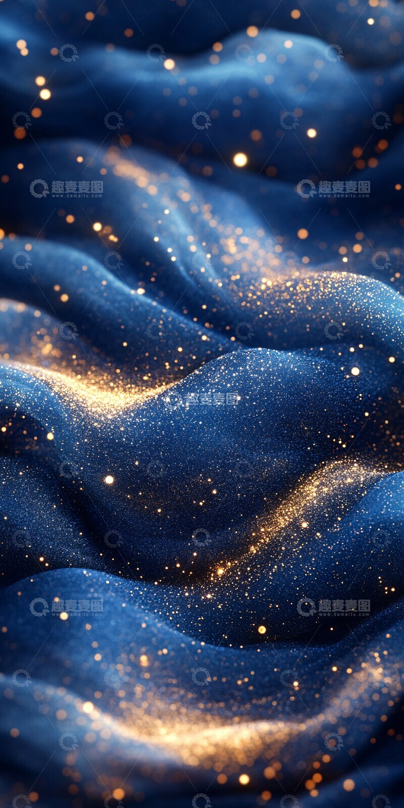 高清大图下载【趣麦麦图】皇家蓝金纹背景2