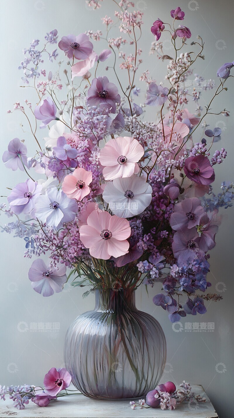 高清大图下载【趣麦麦图】紫色梦幻花艺