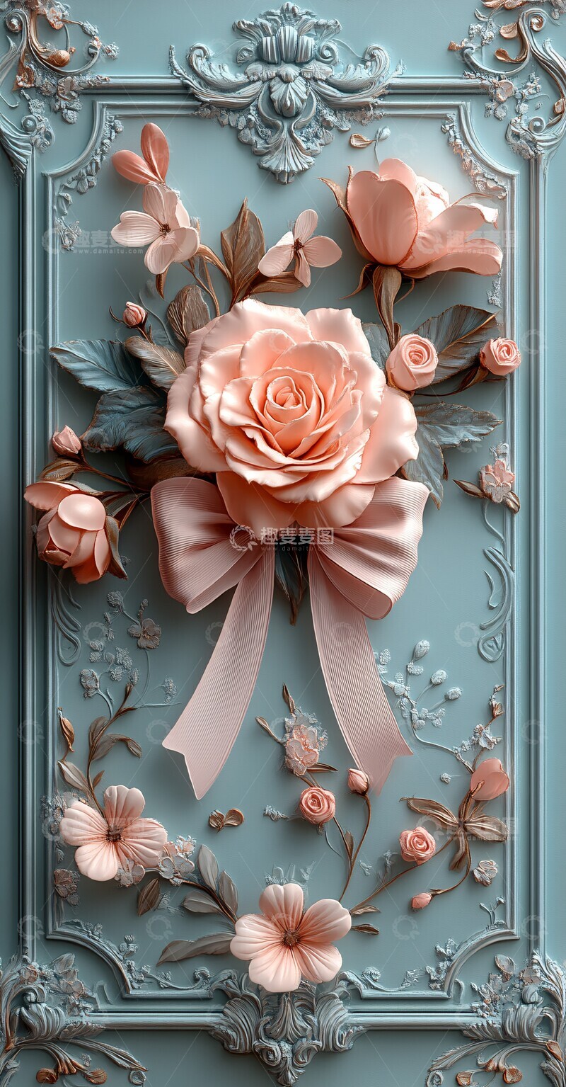 高清大图下载【趣麦麦图】粉色立体蝴蝶结设计2