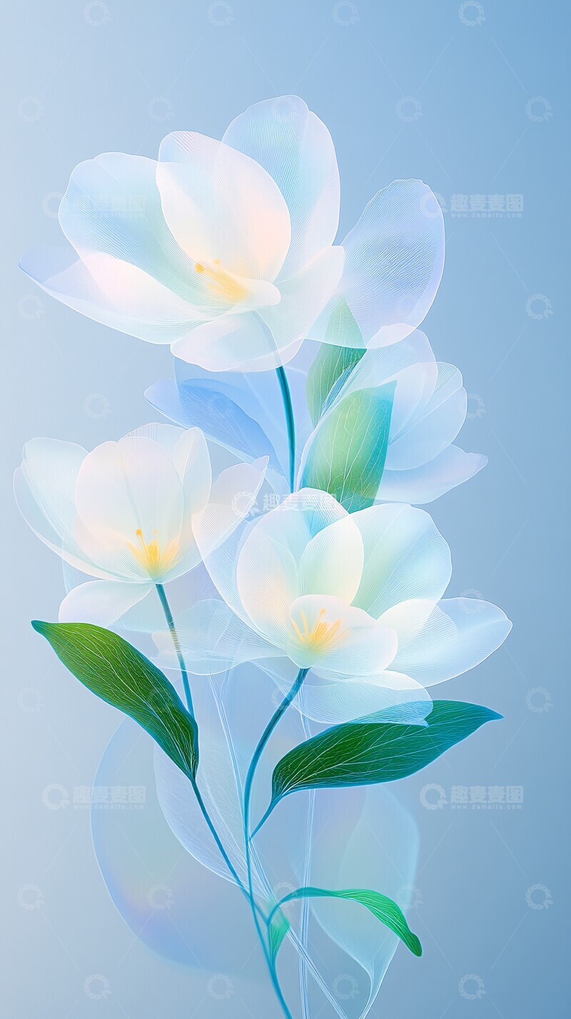 高清大图下载【趣麦麦图】光透视郁金香1