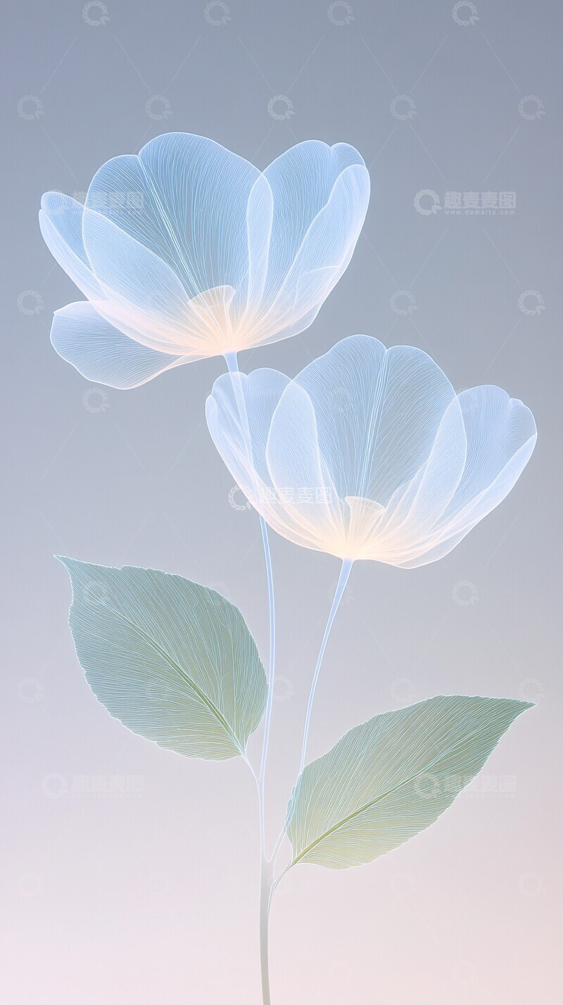 高清大图下载【趣麦麦图】光透视郁金香2