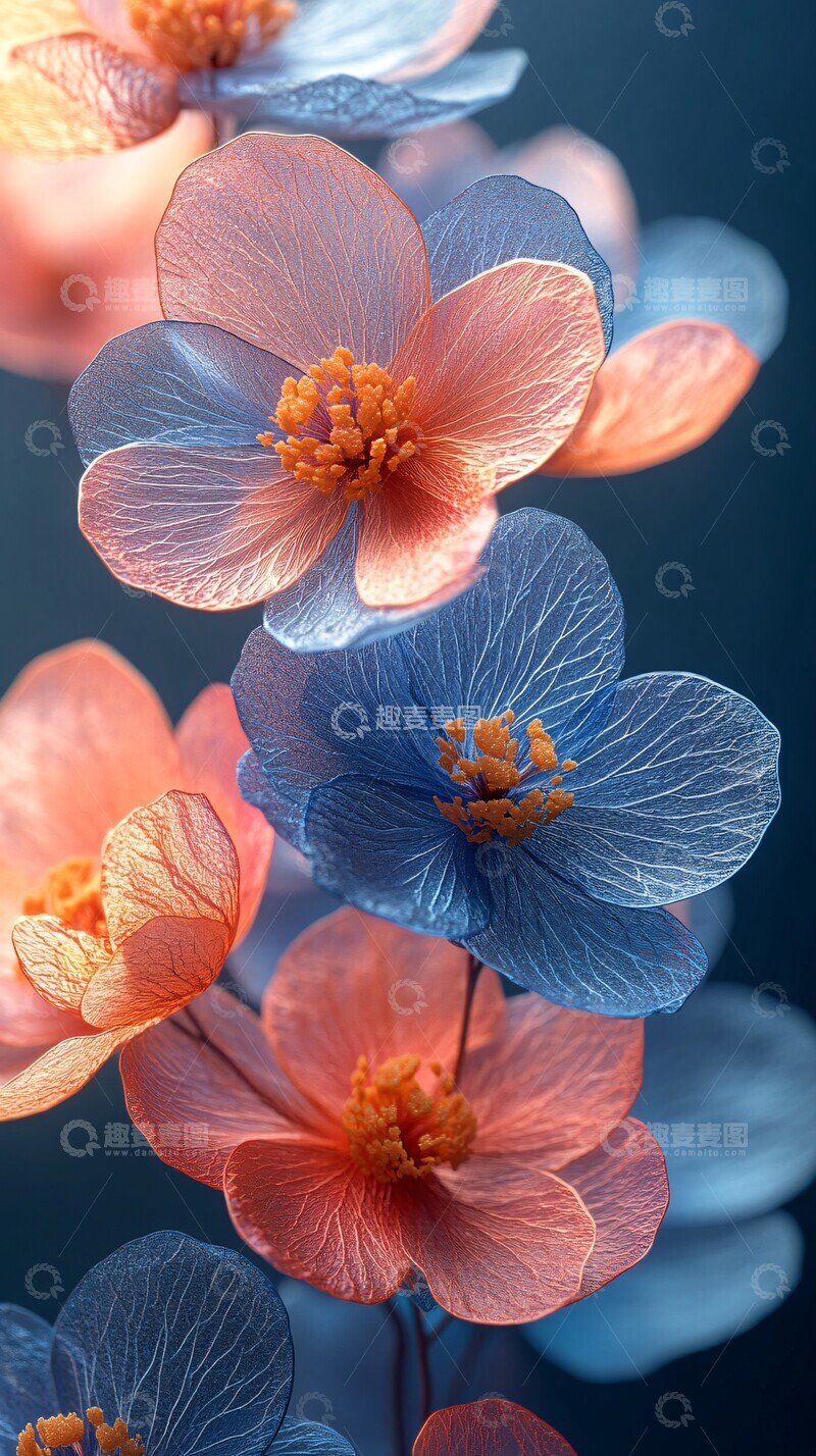 高清大图下载【趣麦麦图】柔和花纹印象背景3