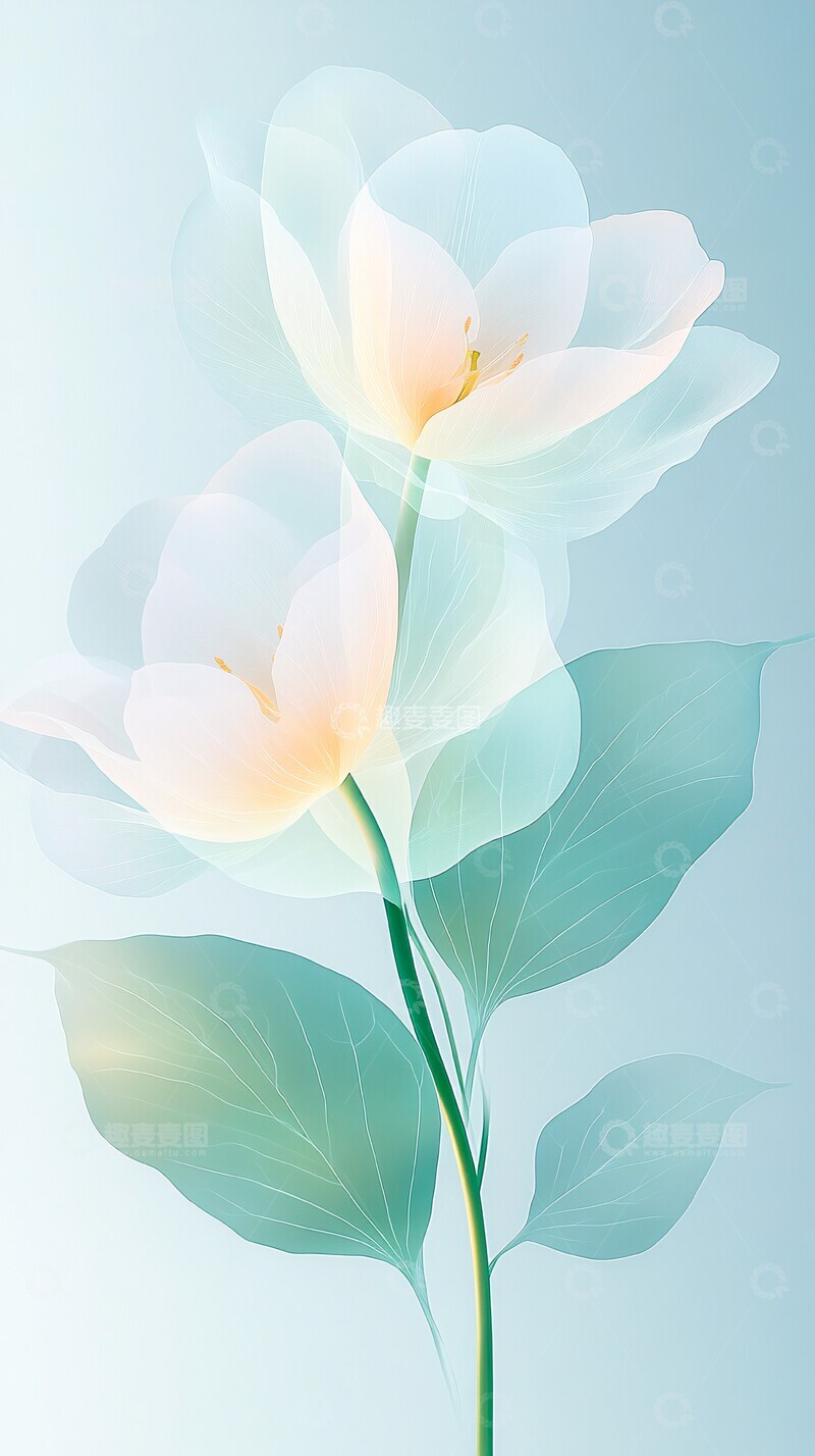 高清大图下载【趣麦麦图】光透视郁金香3