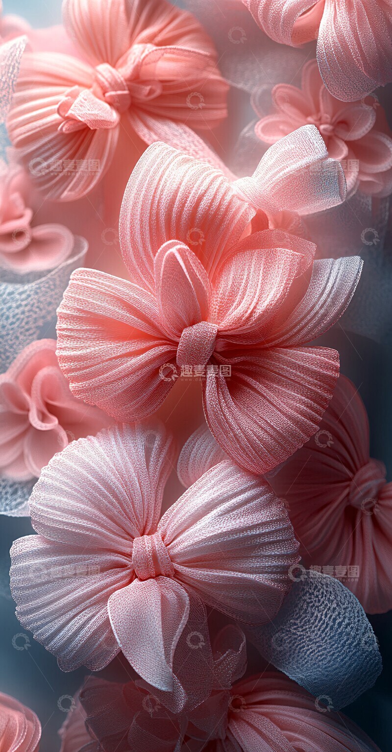 高清大图下载【趣麦麦图】粉色立体蝴蝶结设计