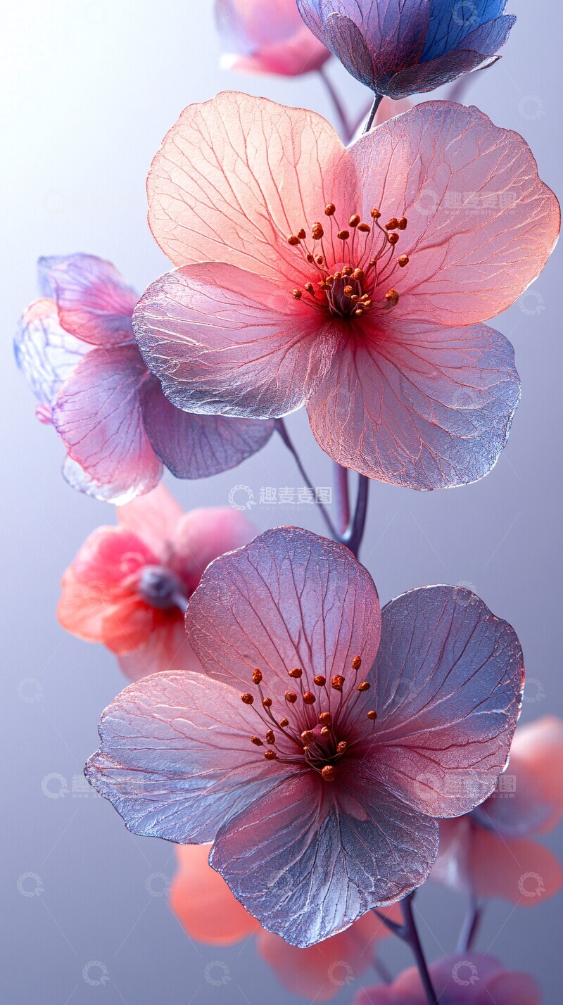 高清大图下载【趣麦麦图】柔和花纹印象背景