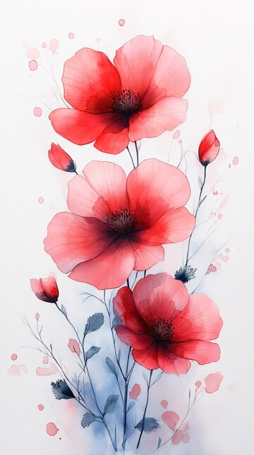 水彩花束水彩花束花朵2