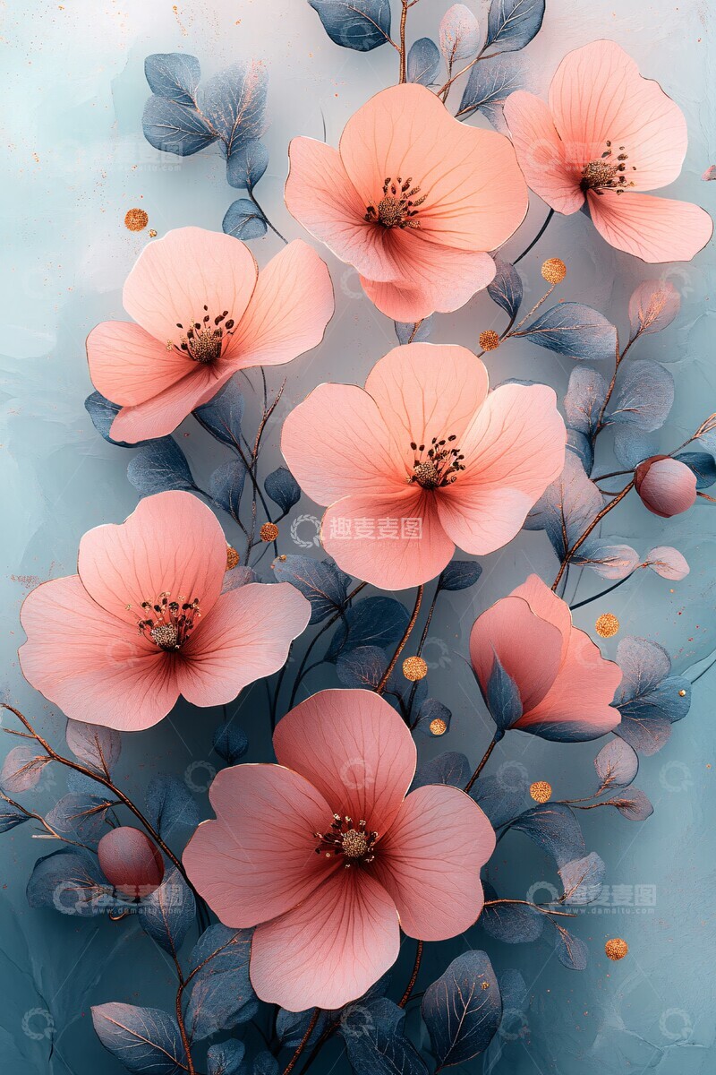 高清大图下载【趣麦麦图】花语梦幻粉嫩薰衣草薄荷绿2