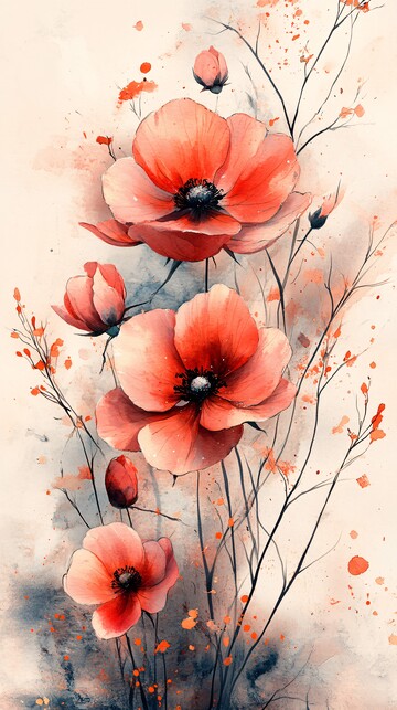 水彩花束水彩花束花朵3