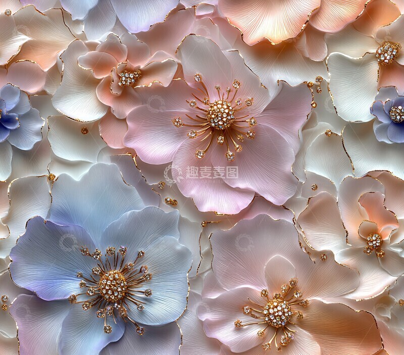 高清大图下载【趣麦麦图】手工纸花晶钻饰2