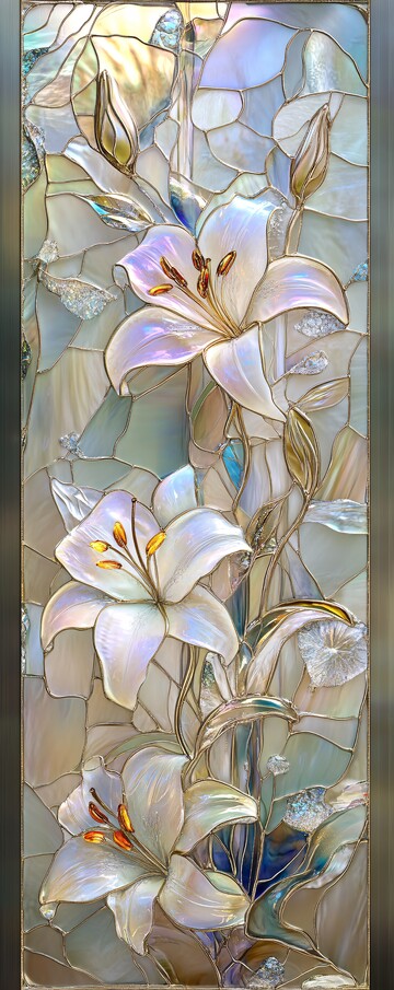 鸢尾花玻璃艺术