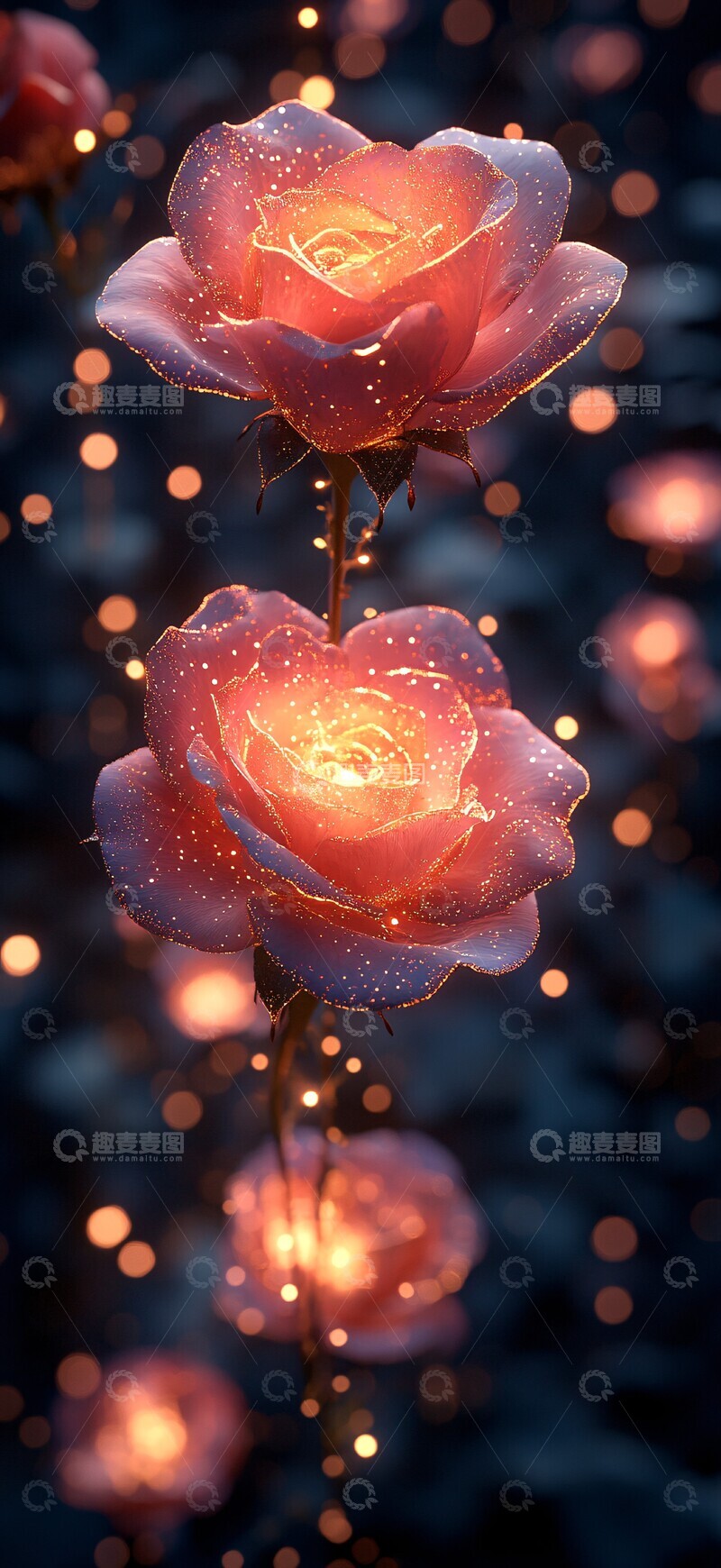 高清大图下载【趣麦麦图】夜光蔷薇园夜光蔷薇花园