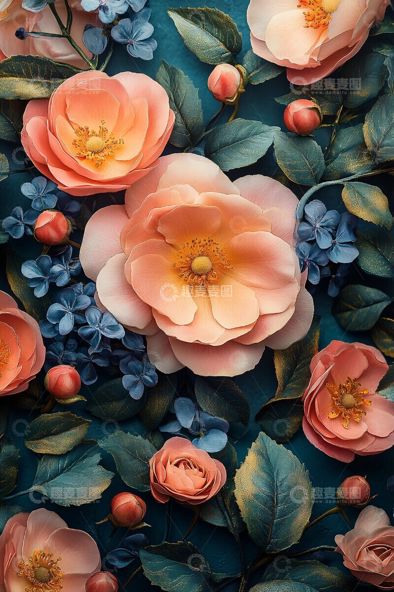 高清大图下载【趣麦麦图】花语梦幻粉嫩薰衣草薄荷绿1