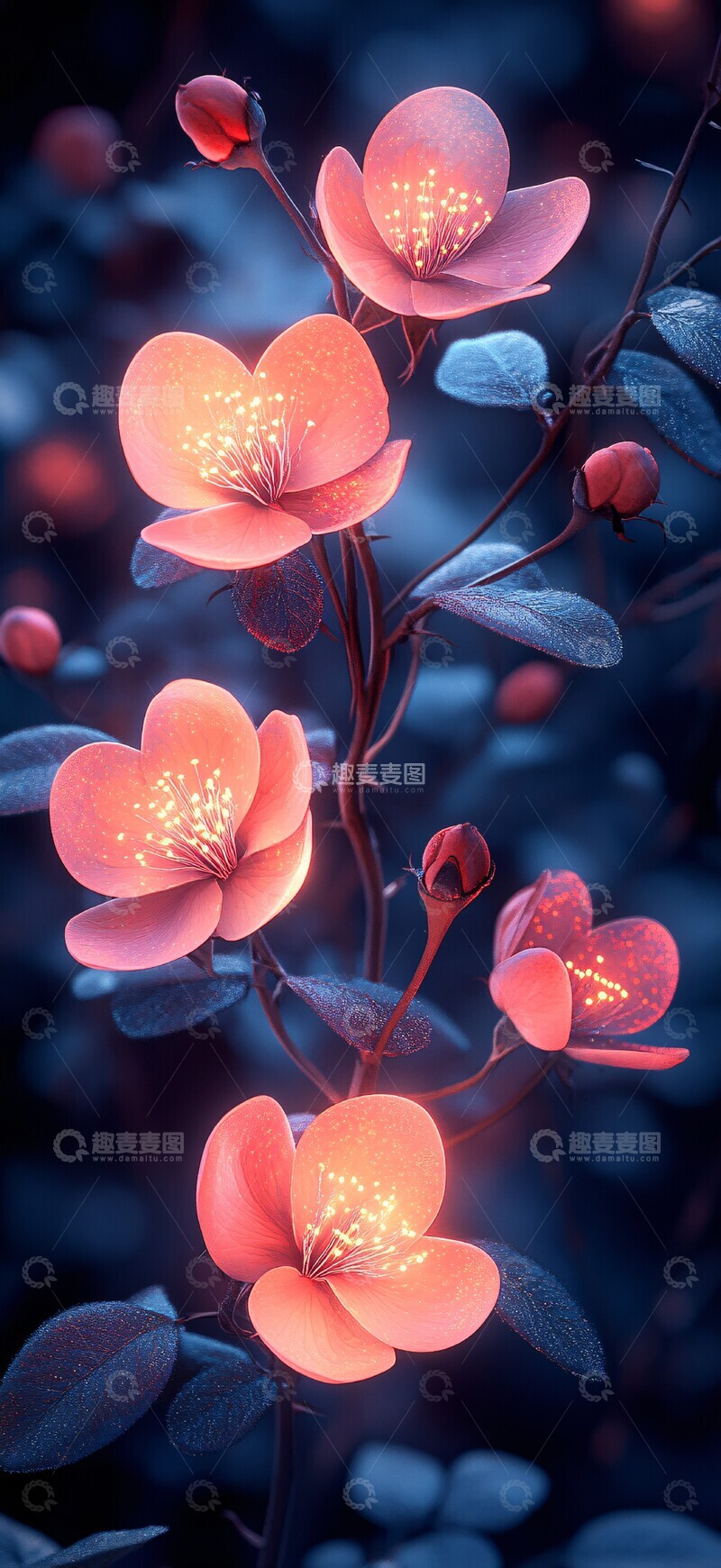 高清大图下载【趣麦麦图】夜光蔷薇园夜光蔷薇花园3