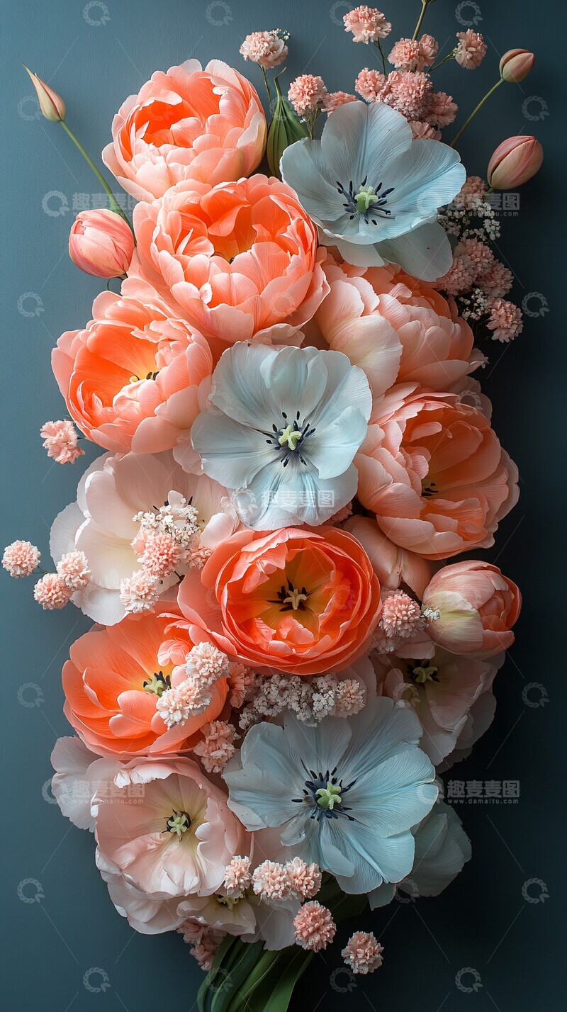 高清大图下载【趣麦麦图】二月玫瑰郁金香