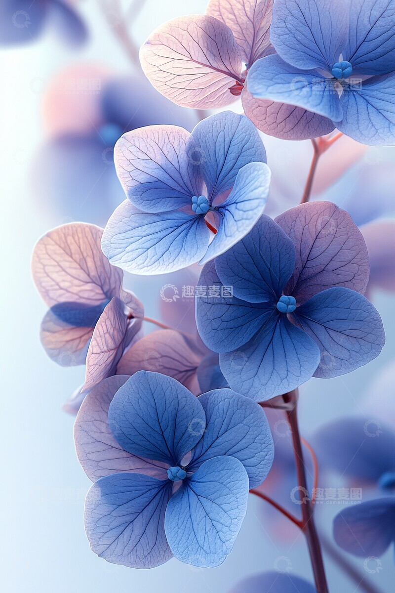 紫色绣球花细节1