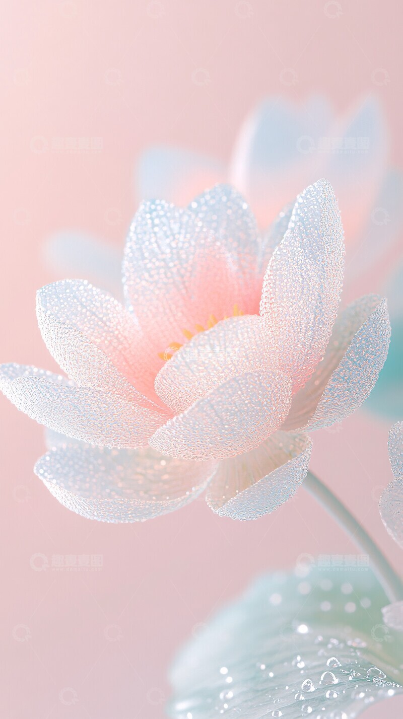 高清大图下载【趣麦麦图】莲花水滴特写3