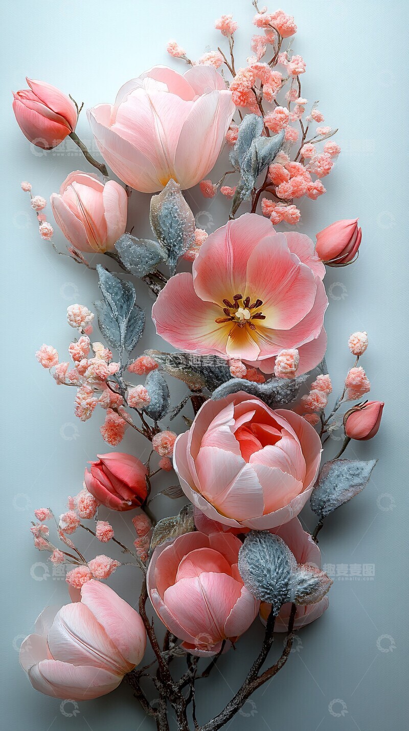 高清大图下载【趣麦麦图】二月玫瑰郁金香2