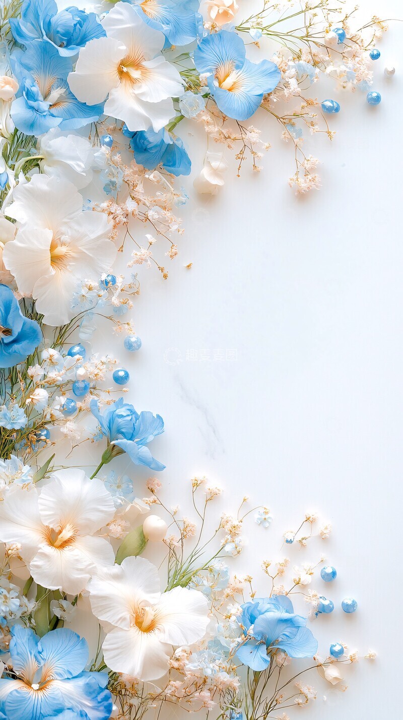 蓝白鸢尾花白色蓝色鸢尾花1