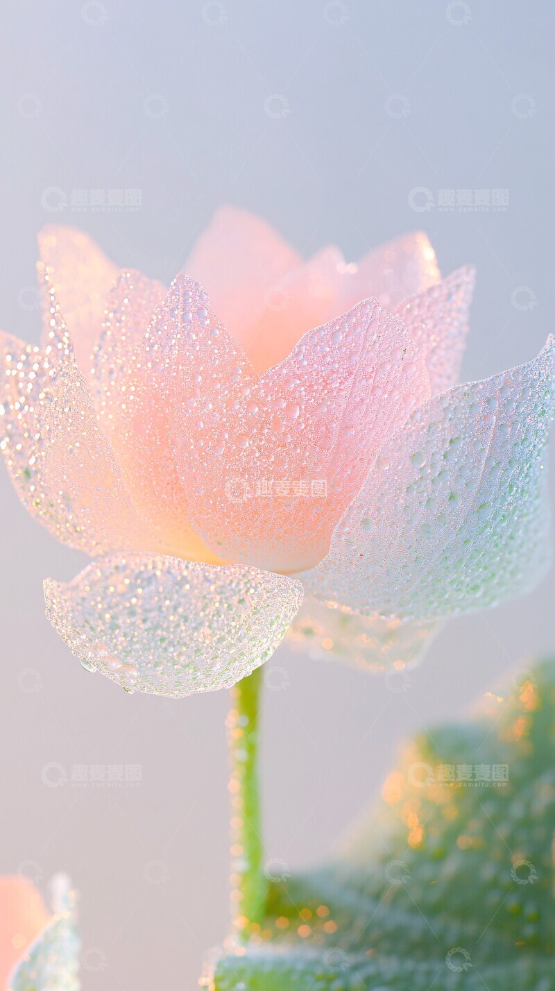 高清大图下载【趣麦麦图】西瓜水滴莲花叶3