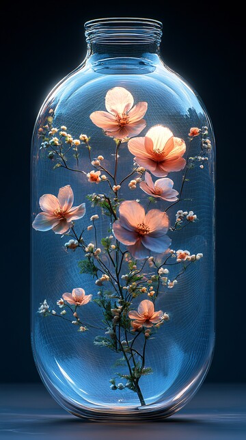 透明花与玻璃景观1