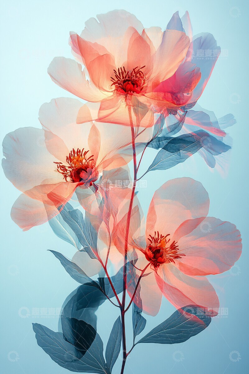 高清大图下载【趣麦麦图】牡丹花多次曝光