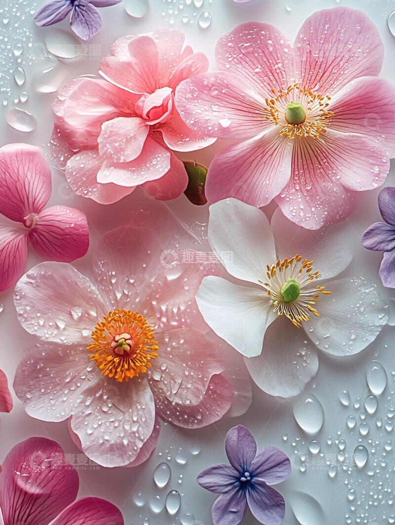 高清大图下载【趣麦麦图】茉莉牡丹樱花图1