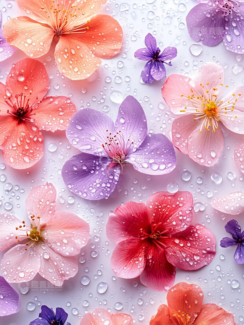 高清大图下载【趣麦麦图】茉莉牡丹樱花图