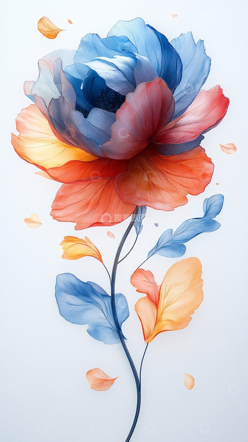 高清大图下载【趣麦麦图】牡丹花瓣凋落1