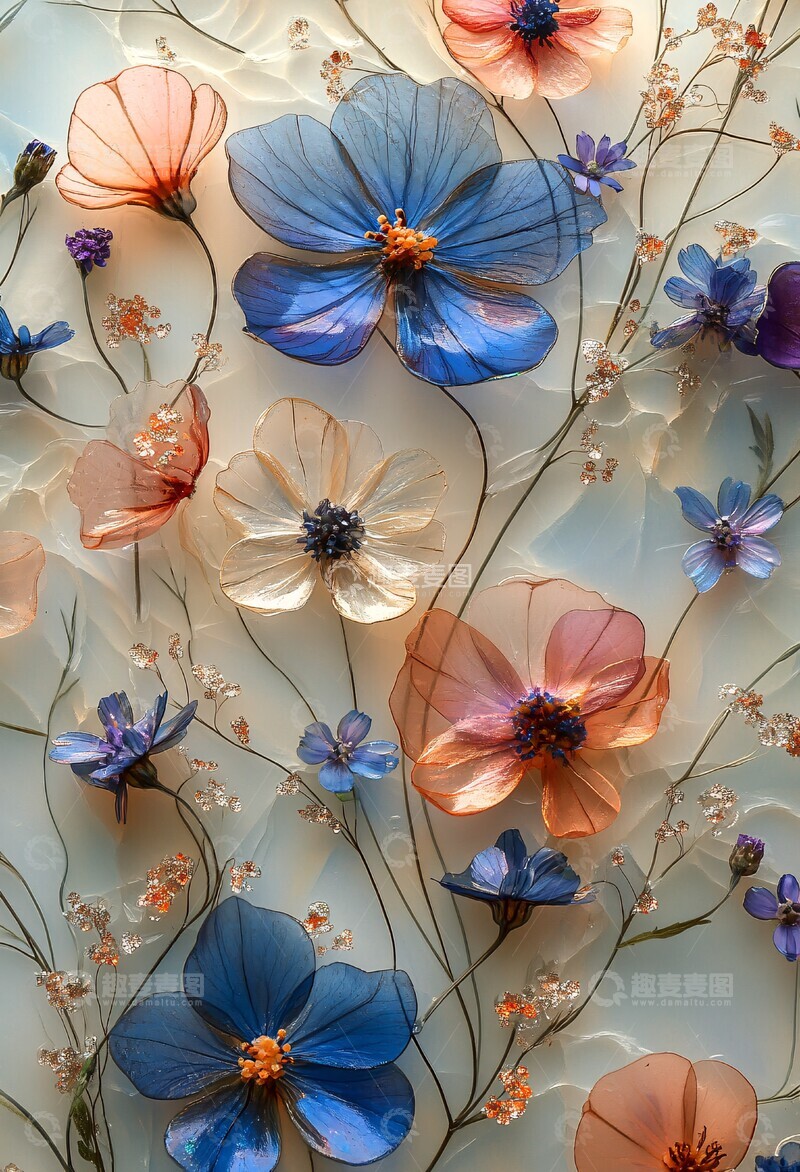 高清大图下载【趣麦麦图】树脂花瓣装饰片2