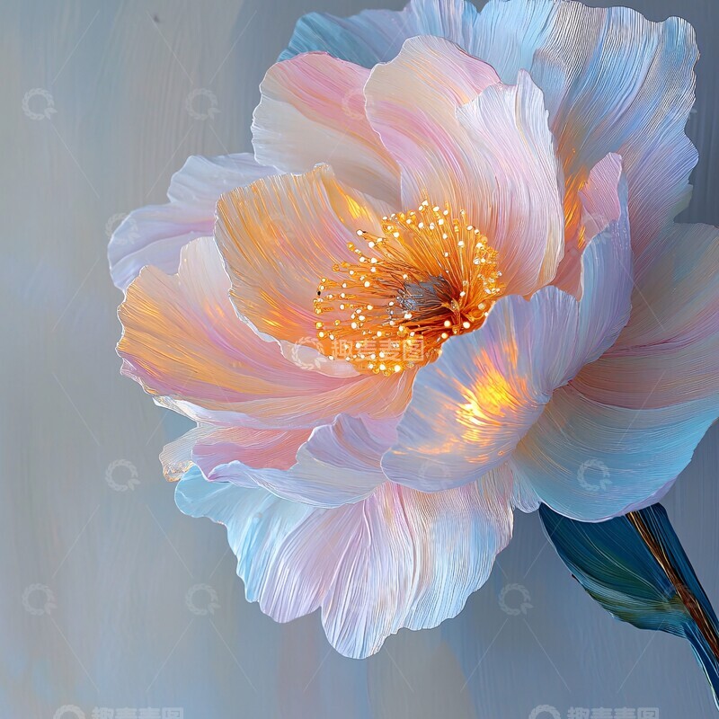 高清大图下载【趣麦麦图】黄牡丹花瓣纹理