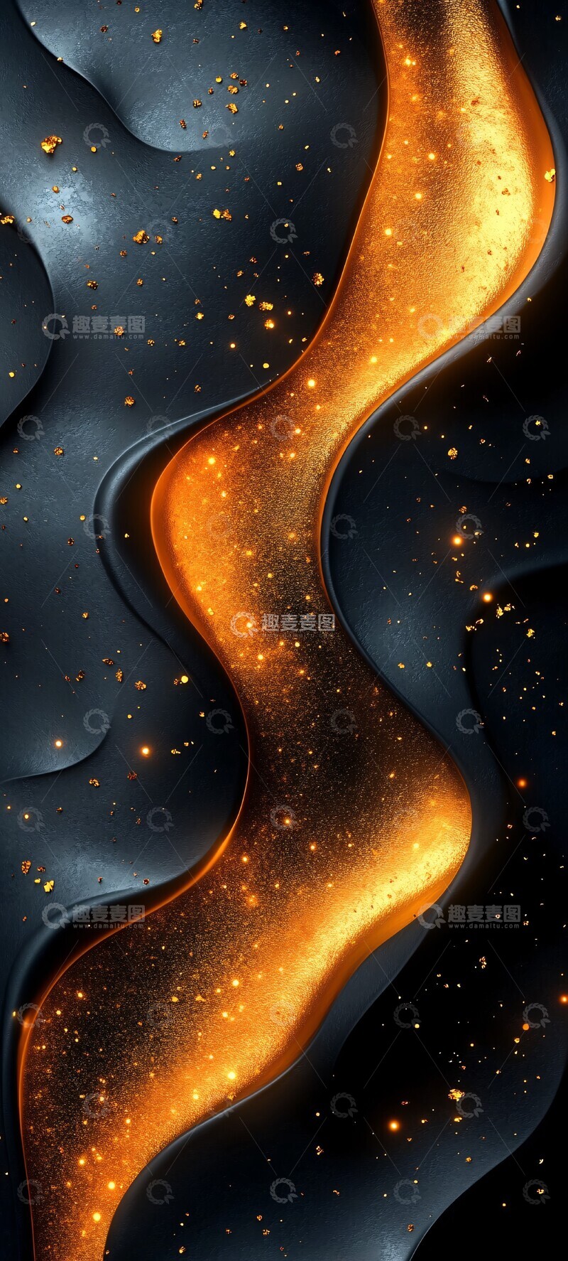 高清大图下载【趣麦麦图】黑色金色立体设计2