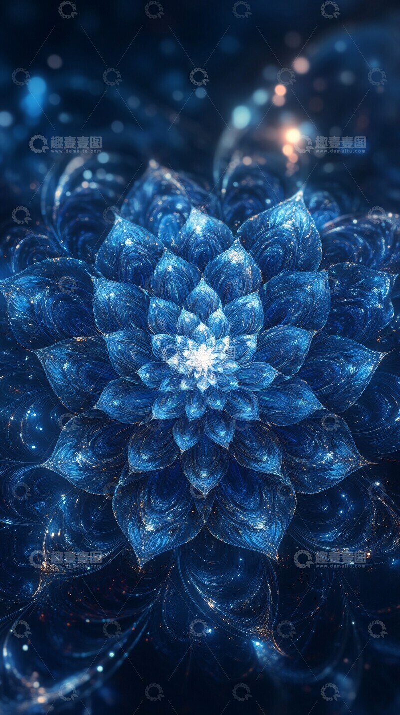 高清大图下载【趣麦麦图】蓝宝石光影壁纸