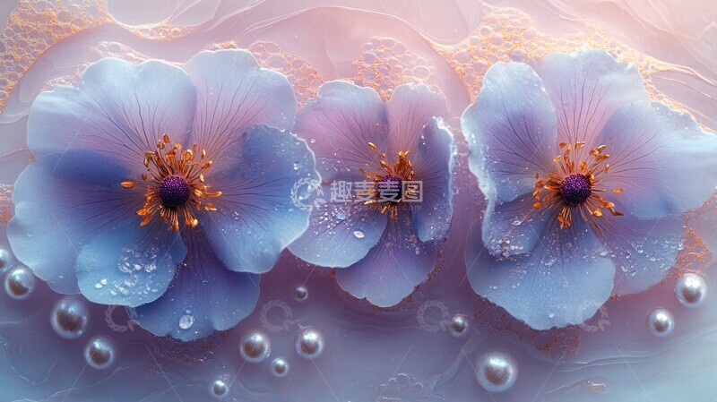 高清大图下载【趣麦麦图】薰衣珍珠花纹3