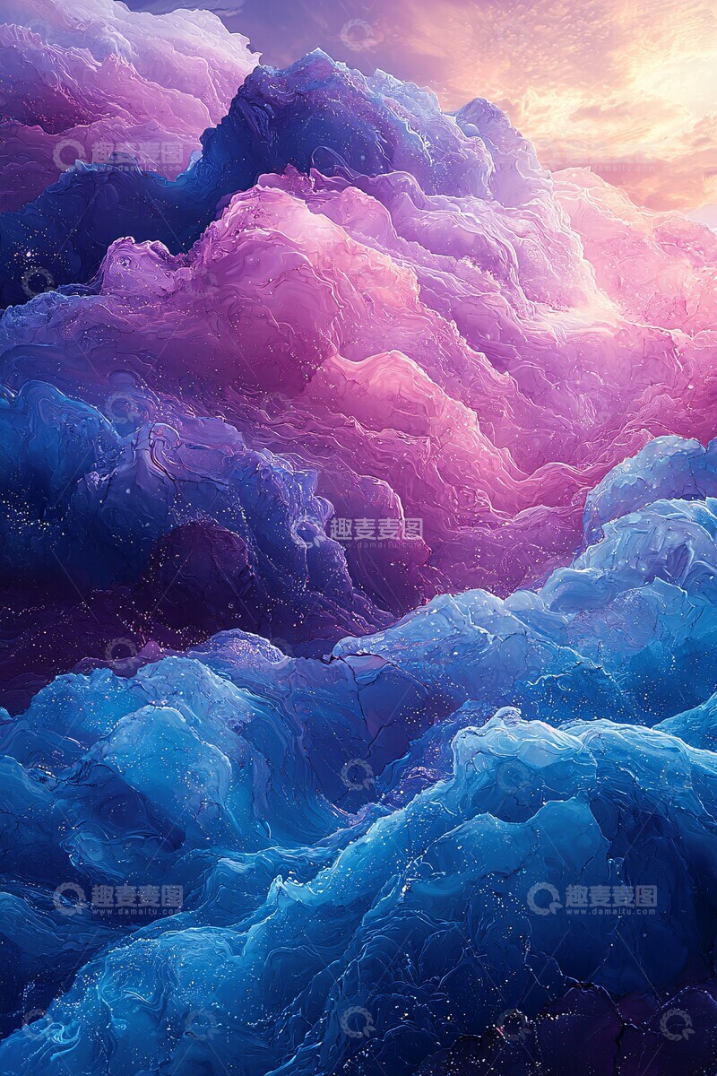 高清大图下载【趣麦麦图】蓝紫色调图形设计1